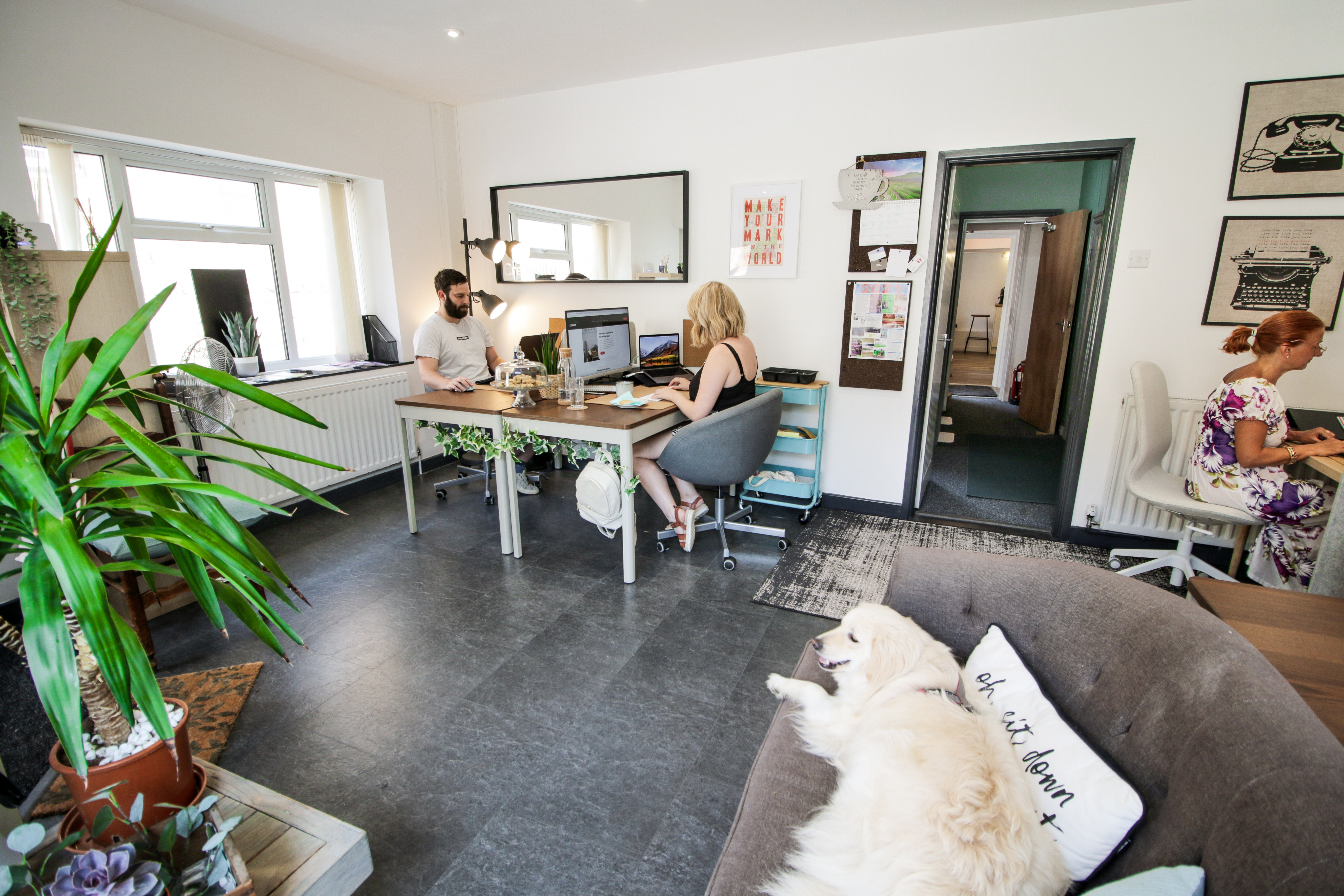 the front room at Coworking Corner in Matlock, Derbyshire